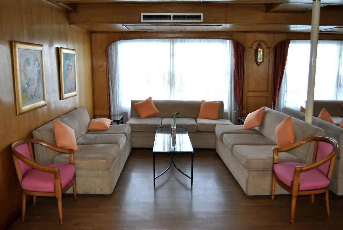 Lounge aboard the Hapi V Nile Cruise Nile cruise